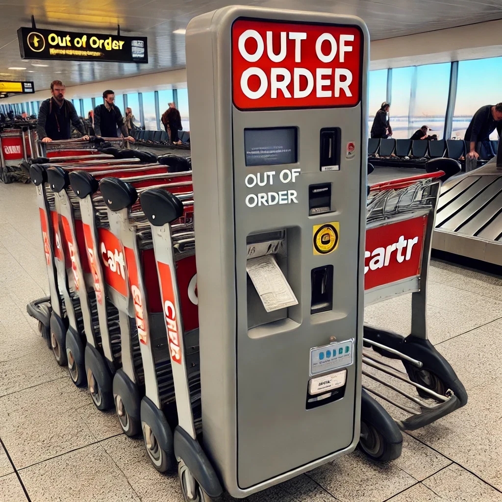 Old cart rental machine