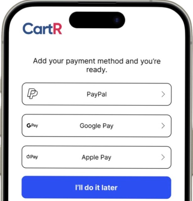 CartR app payment Screen